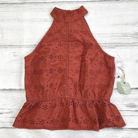 Ryegrass Tank Top NWT Embroidery Floral Eyelet Orange Size 2X - Picture 4 of 17